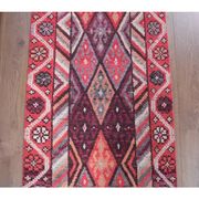 Vintage Turkish Oushak Handmade Wool Cotton Pink Runner Rug 80x317