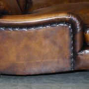 Howard & Son leather canapé, restored vintage, 3-seater