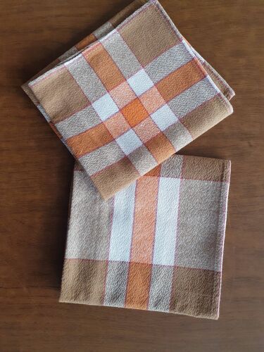 6 serviette sde table vintage à carreaux