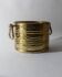 Vintage brass jardinière or wine bucket from the 1970s, large container with double handles.