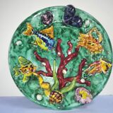 Vallauris trompe l'oeil earthenware plate