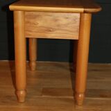 Pair of bedside tables with drawers in solid elm