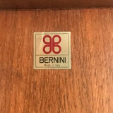 Gianfranco Frattini for Bernini italian wood leather swivel bookcase 1960s