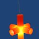 Suspension Jan Melis & Ben Oostrum pour Dark - Modèle « Crosslight » - Années 90, Pays-Bas