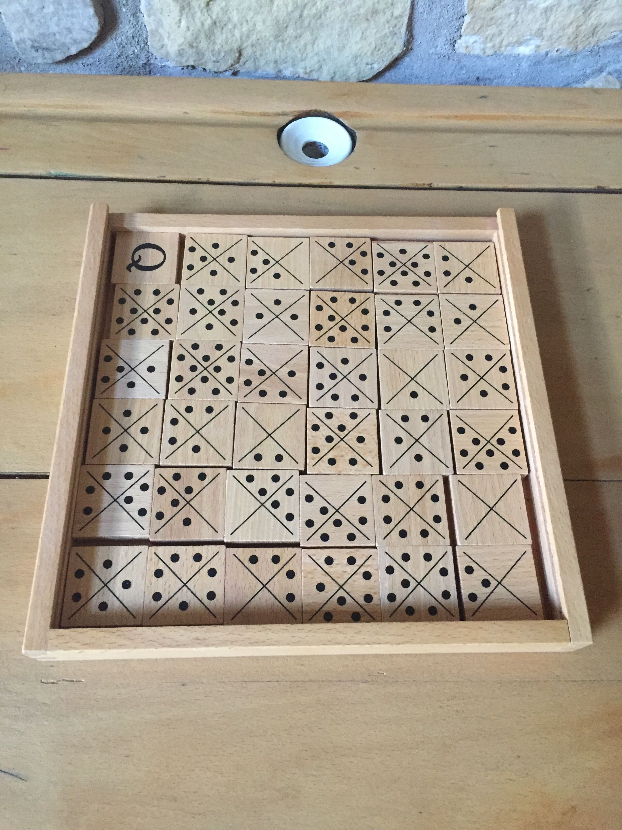 All-wood Quatromino game