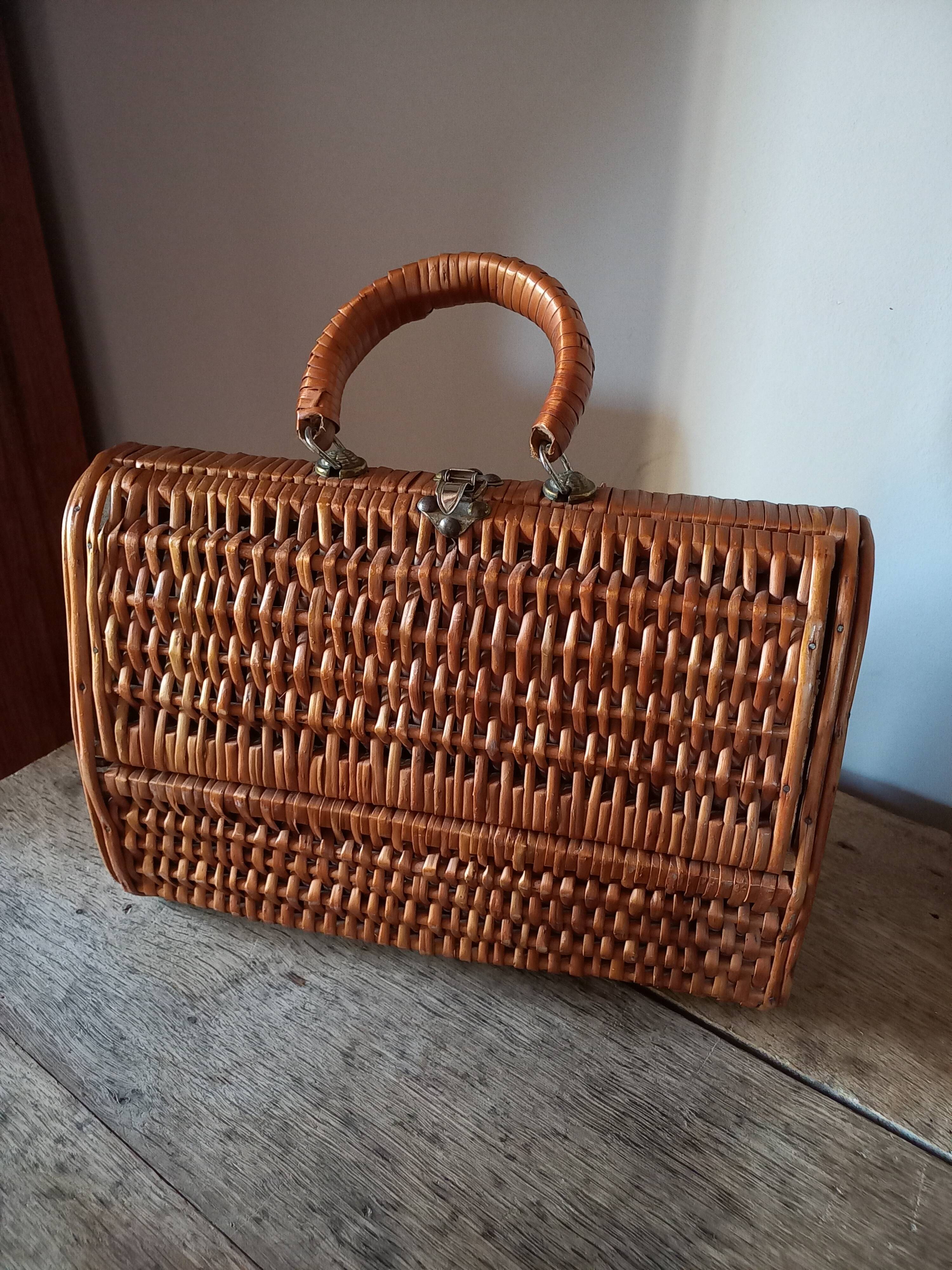 Vintage wicker basket