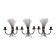 Série de 3 appliques " épi" marque Massive années 80