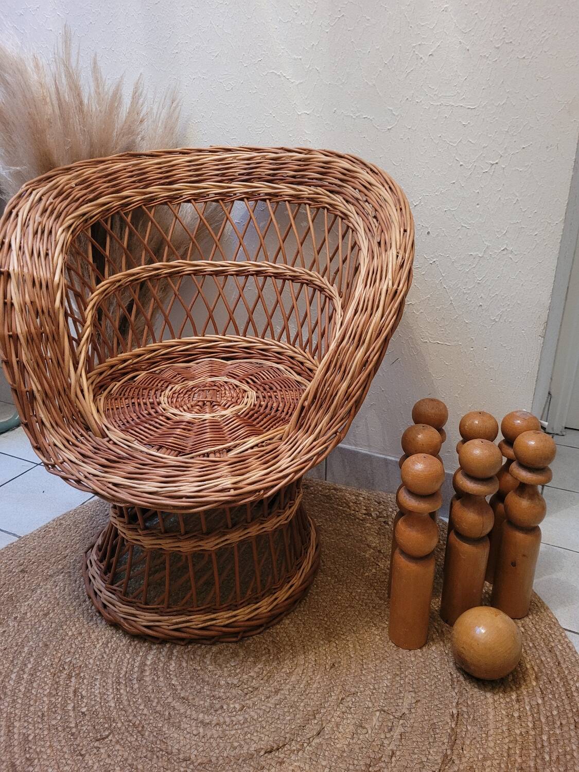 Rattan armchair