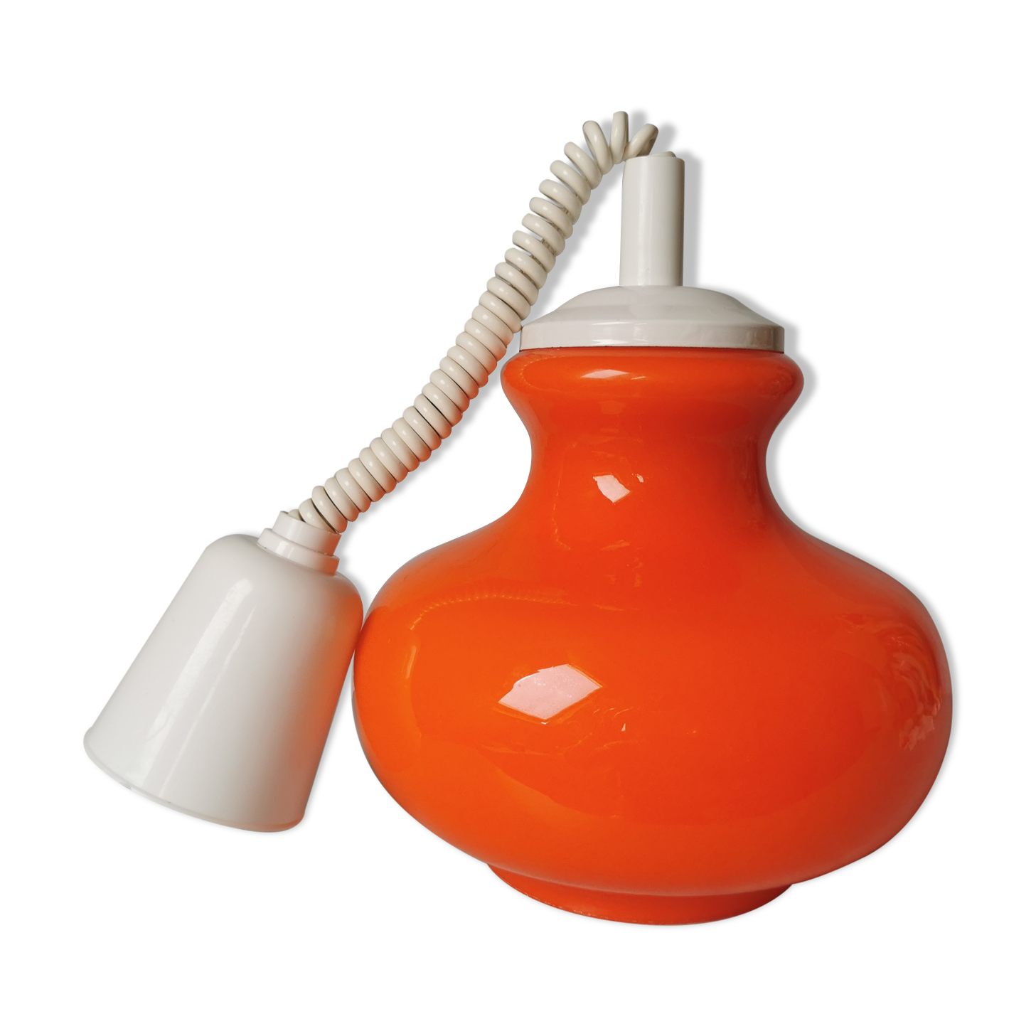 Vintage suspension 70 orange opaline
