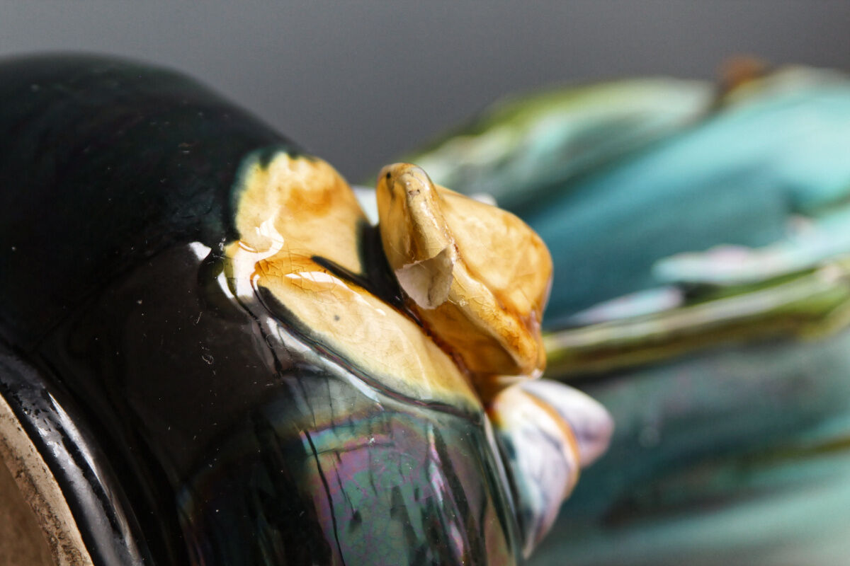 Pair of slurry vases, art nouveau