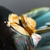Paire de vases en barbotine, art nouveau