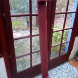 Low bench rests feet in patinated wood