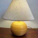 Oval solid wood floor lamp from the 80s