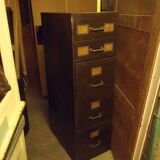 ﻿5-drawer filing cabinet ex army industrial furniture circa 1940
