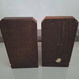 Pair of bookends with wooden dice