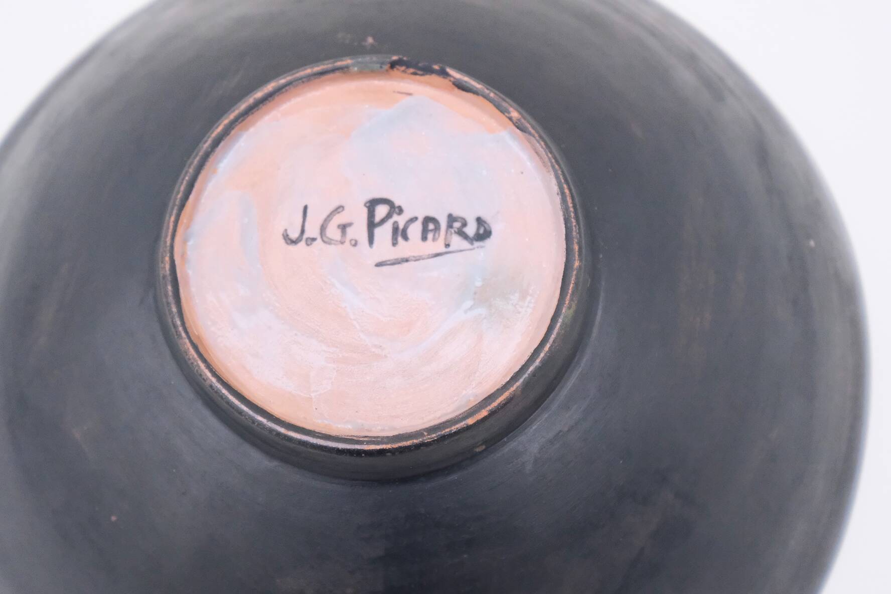 Salad bowl by jeannette and georges picard in enamelled ceramic, france 1960