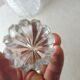 Old carved crystal decanter, star décor