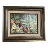 Tableau huile sur panneau style Renoir
