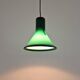 Green glass Mini P&T pendant lamp by Michael Bang for Holmegaard, Denmark 1970's
