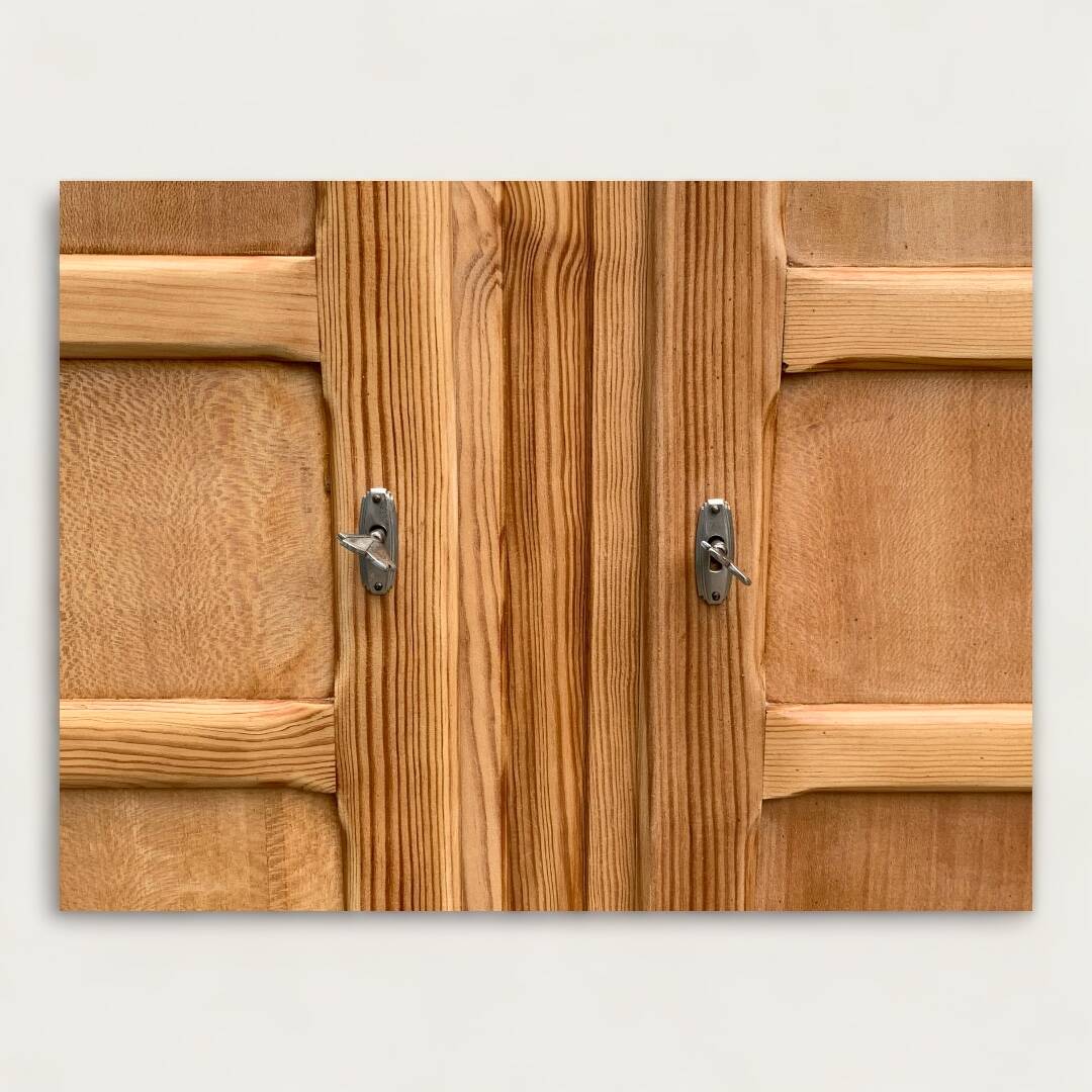 Parisian art deco wardrobe solid raw wood wardrobe