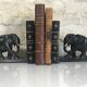 Serre-Livres éléphants en bois noirci vers 1930