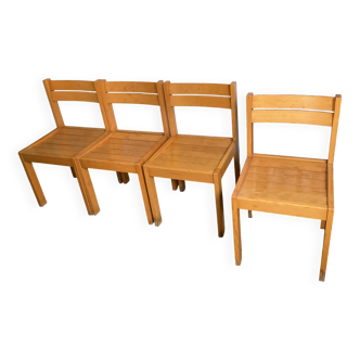 Set of four vintage Baumann chairs