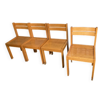 4 chaises Baumann vintage