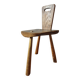 Tripod chair in solid wood – Handcrafted – Brutalist spirit