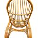 Curved bamboo and rattan armchair in Italian style by Roberti from the 1960s.