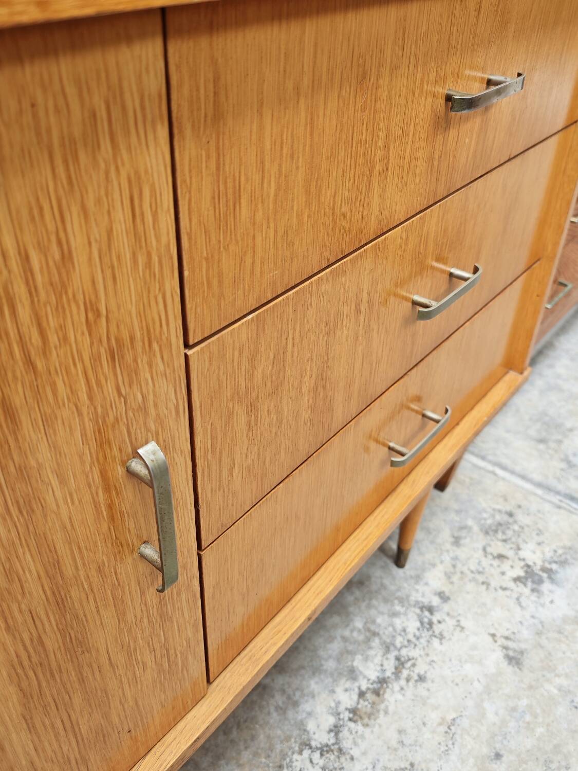 Petit Buffet / Commode style scandinave vintage en bois France 1970