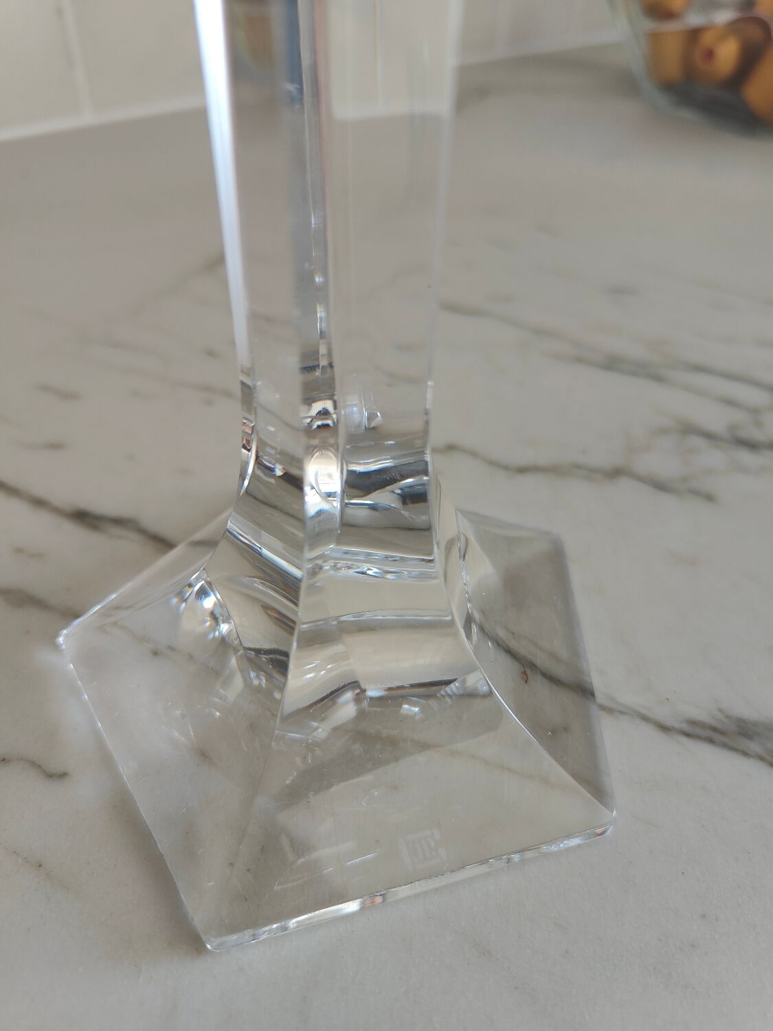 Crystal candle holder