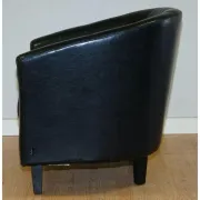 Fauteuil moderne en similicuir noir