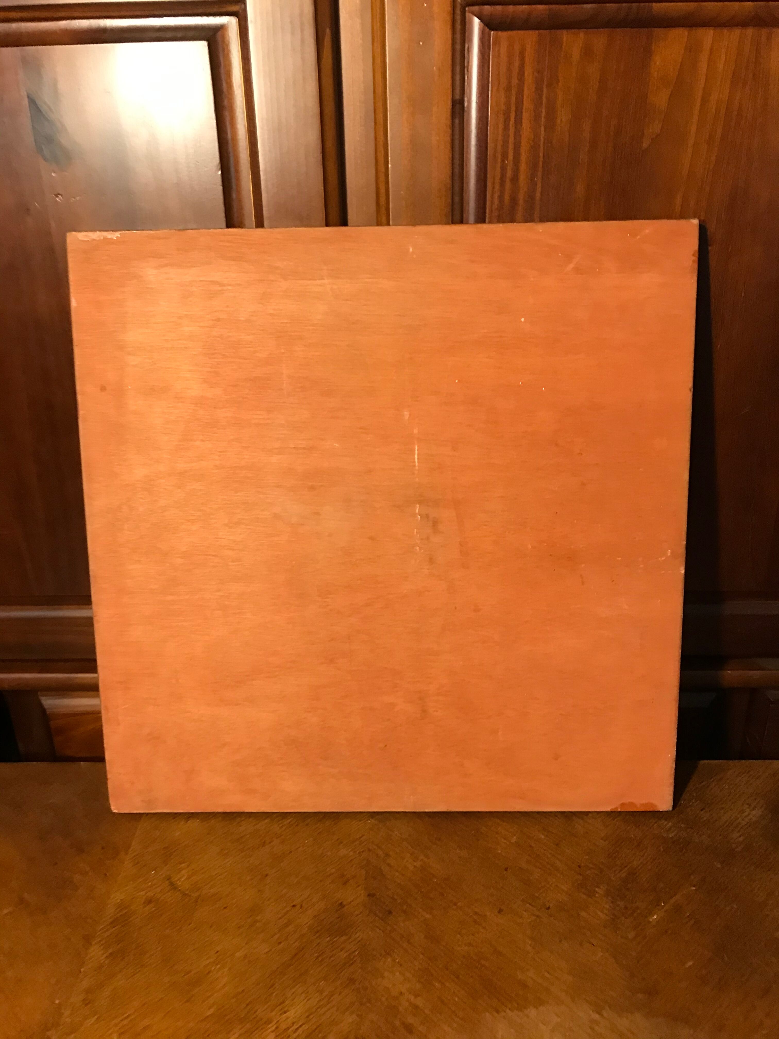 Antique checkers & chess board inlaid with vintage wood marquetry