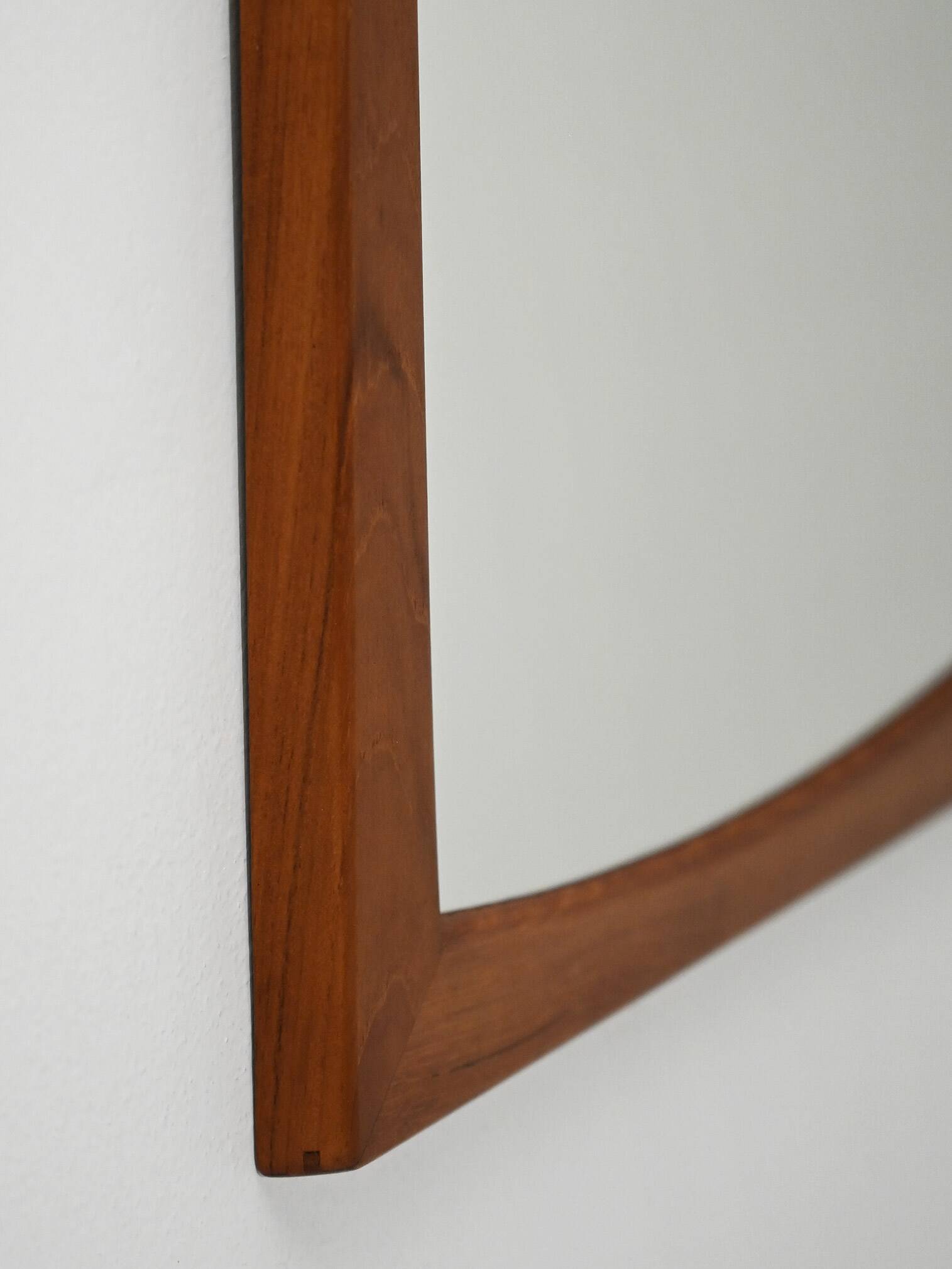 Danish rectangular teak mirror by Aksel Kjersgaard
