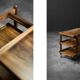 Vintage Danish dessert table in rosewood.