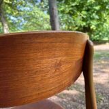 5 beech and teak chairs - Denmark 50s/60s