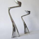 Paire de bougeoirs "Swan" par Matthew Hilton, Angleterre, années 1980