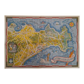 Map poster of Saint Juan Les Pins