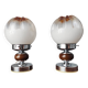 Paire de lampes mazzega 1970 verre de Murano