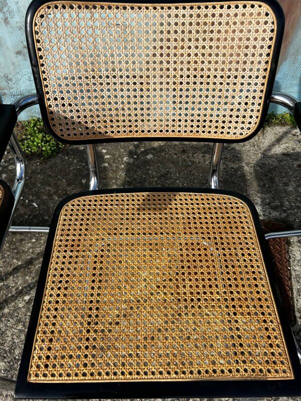 Ensemble de 4 chaises Cesca de Marcel Breuer