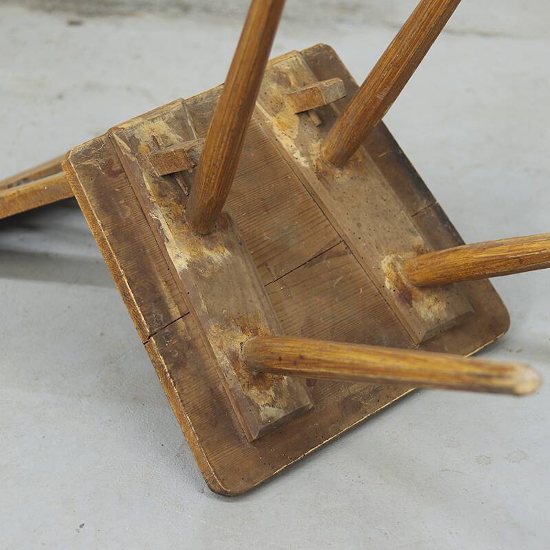 19th century antique painted primitive mountain chairs