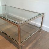 Grande table basse chromée