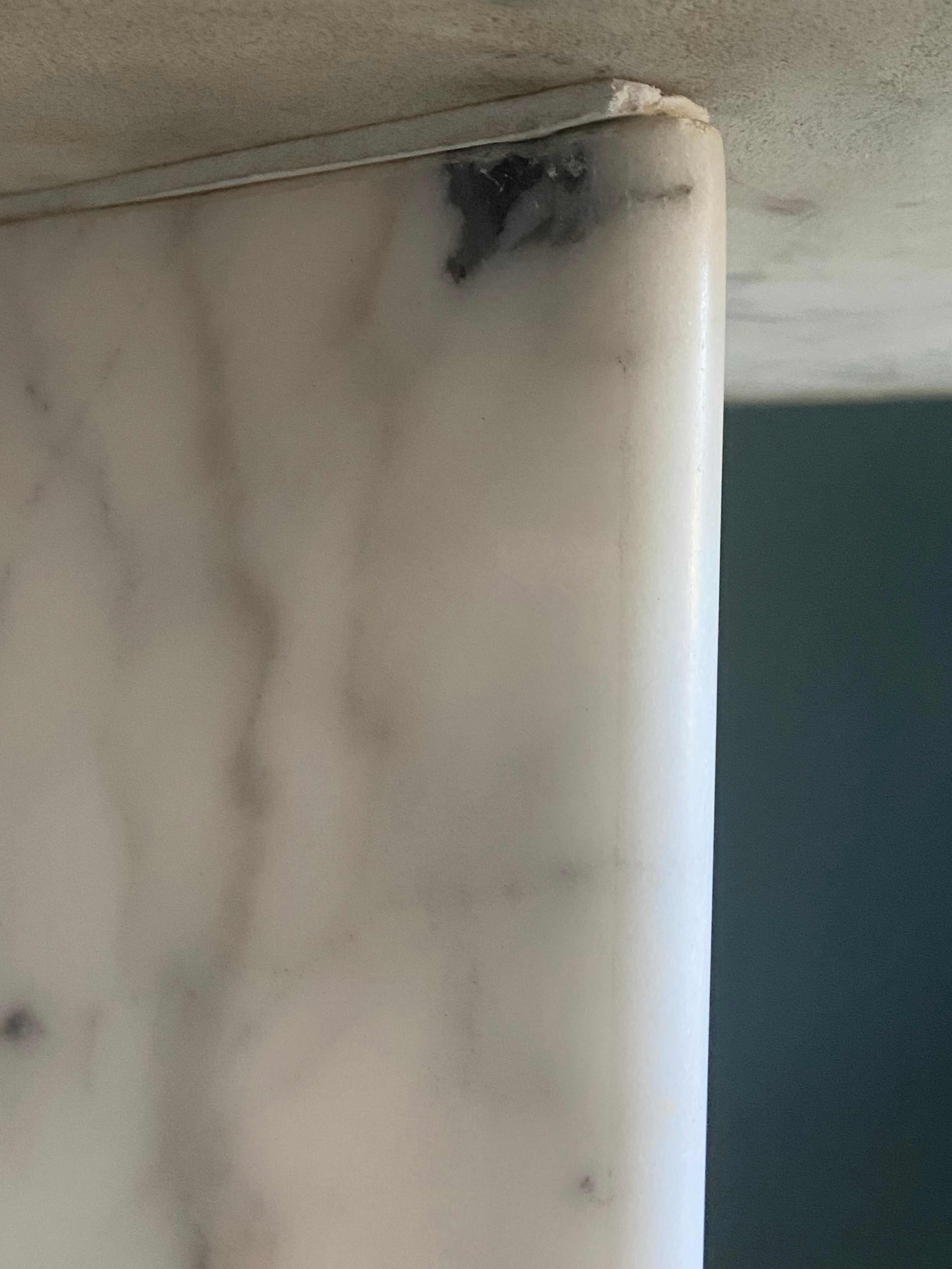 Dining table, hexagonal marble console c.1970