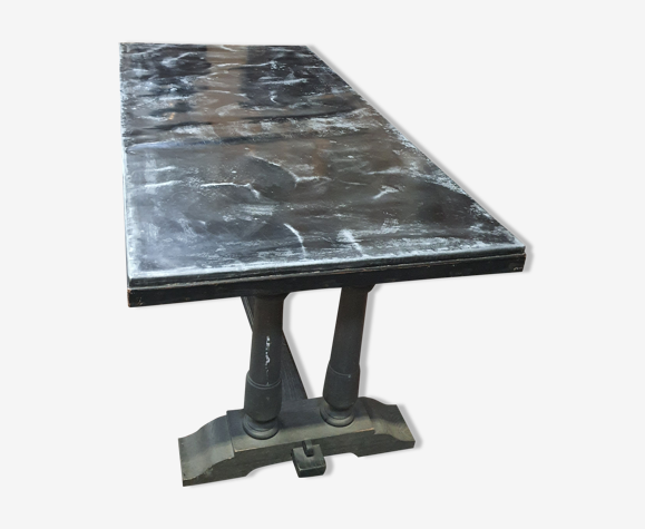 Table de ferme chene et zinc