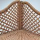 Corner shelf made of vintage braided natural fibers