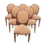 6 Louis XVI medallion chairs