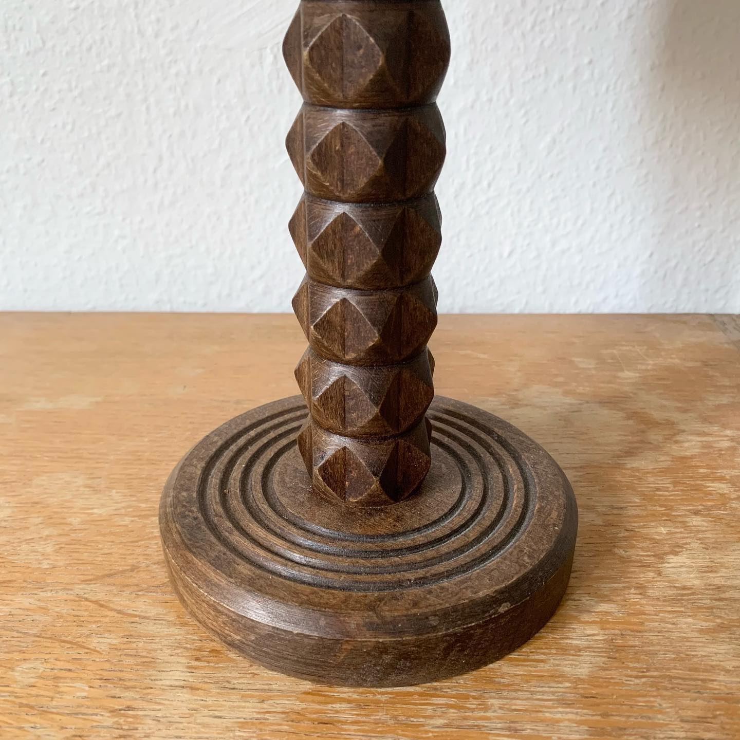 Wooden table lamp, France 1940s