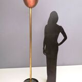 Brass, Copper and Black Marble Floor Lamp "Lampione" by Carmelo La Gaipa
