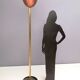 Brass, Copper and Black Marble Floor Lamp "Lampione" by Carmelo La Gaipa