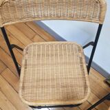 70s rattan folding chairs